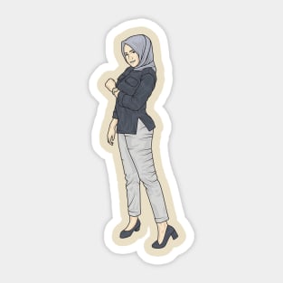 Office Lady Hijab Sticker